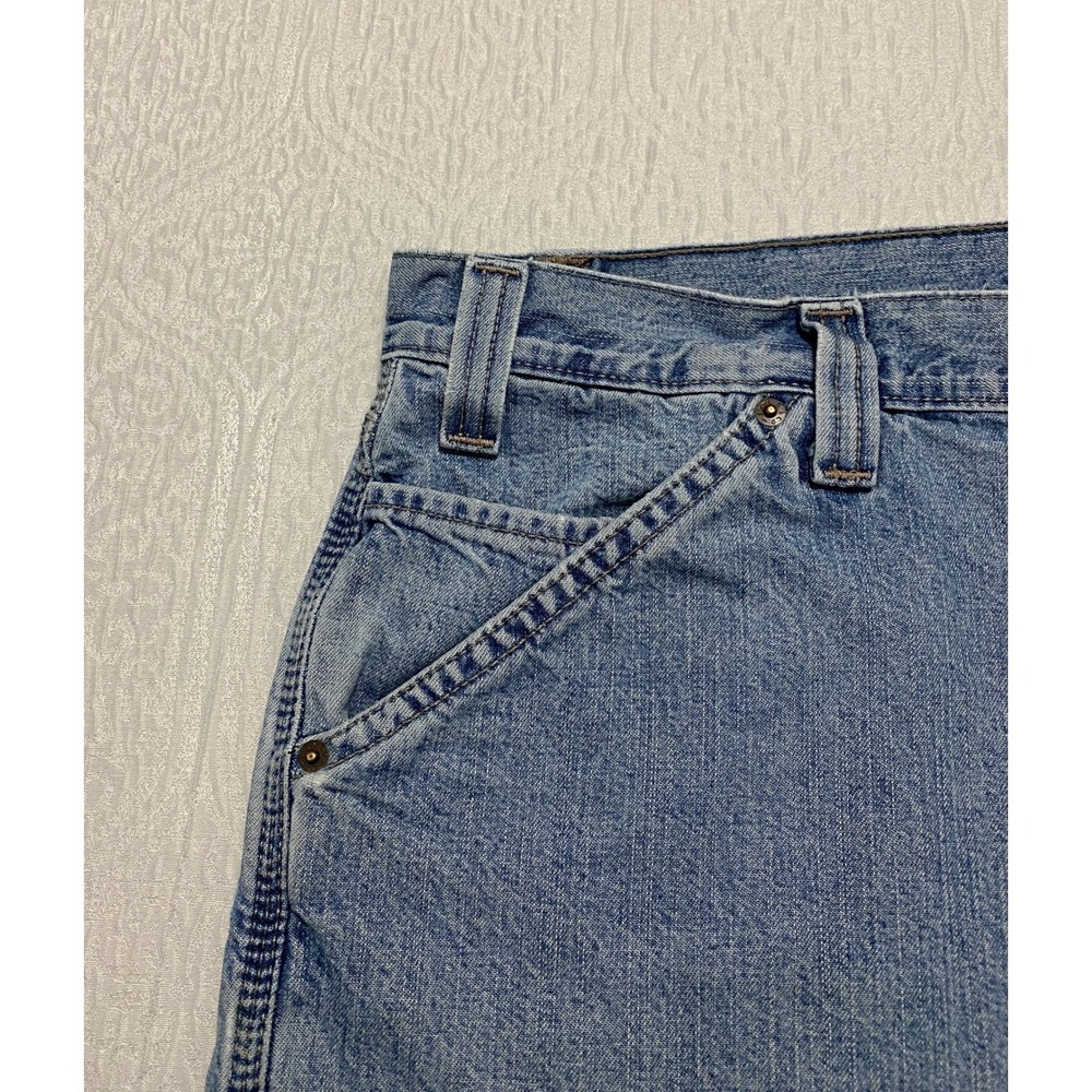 Levi Strauss Signature Carpenter‎ Jeans Light Wash Denim Mens Size 40x29 - Picture 4 of 9